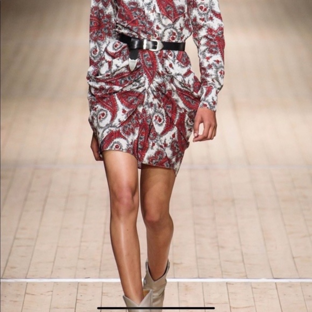 ISABEL MARANT
Tilena draped printed crepe de chine mini skirt fr42